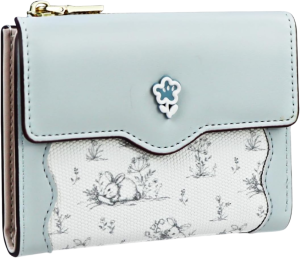 Andiker Small Wallet for Women, Trifold PU Leather Zipper Wallet